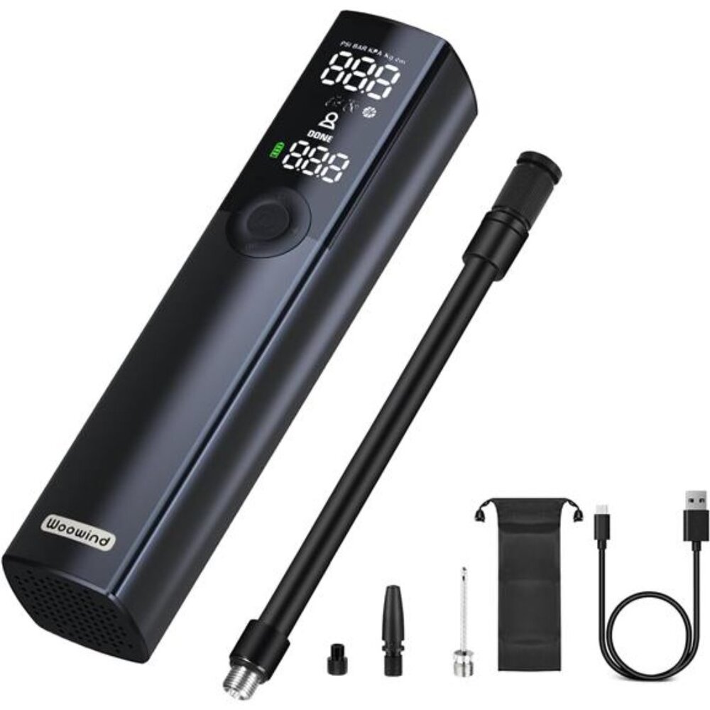 Bike Pump, The Pro Electric Bicycle Pump Tire Inflator Portable Air Compressor
